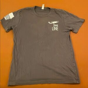 Nine line grey tee-shirt